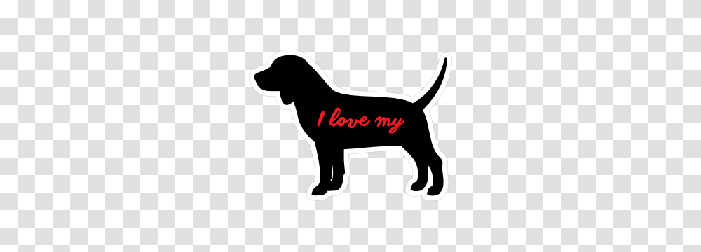 Handwritten I Love My Beagle Silhouette Sticker, Mammal, Animal, Pet, Cat Transparent Png