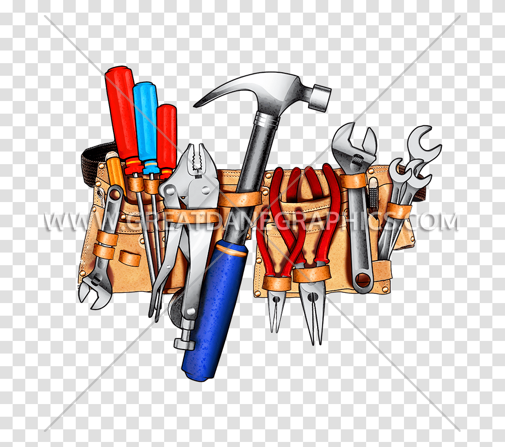 Handy Tool Belt Production Hammer And Tool Belt, Weapon, Weaponry, Bomb Transparent Png