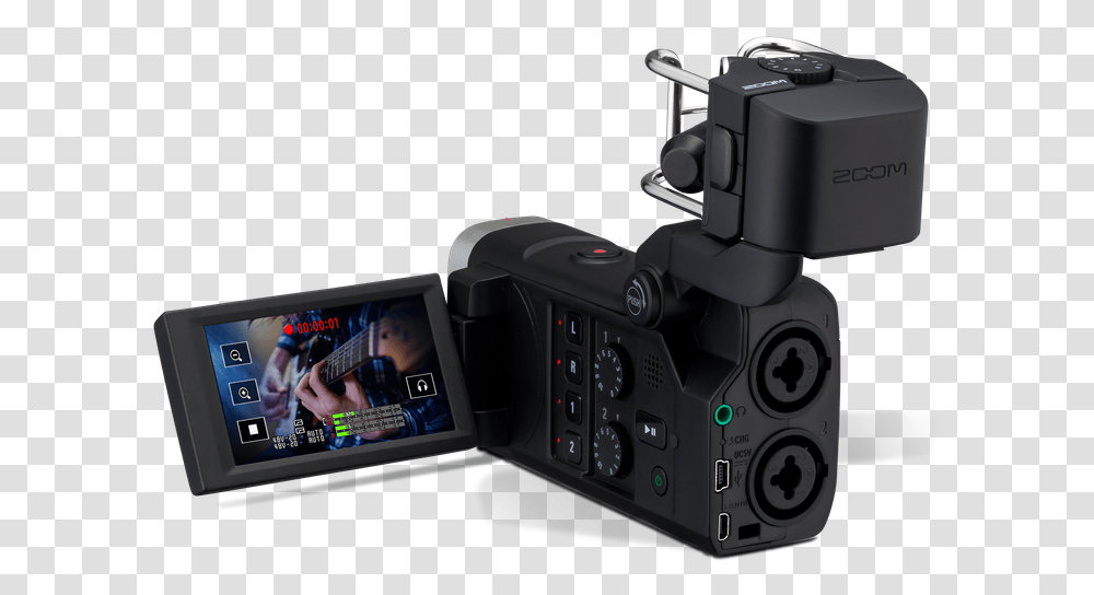 Handy Video Recorder Zoom Zoom Q8, Camera, Electronics, Video Camera, Person Transparent Png
