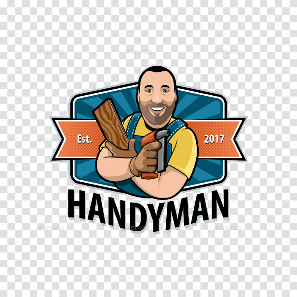 Handyman Diy Man Car Services Mascot Logo, Person, Lifejacket, Vest, Clothing Transparent Png