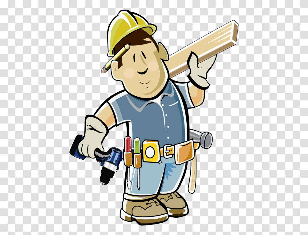 Handyman Services Roseville California Handyman Cartoon, Helmet, Person, Worker Transparent Png