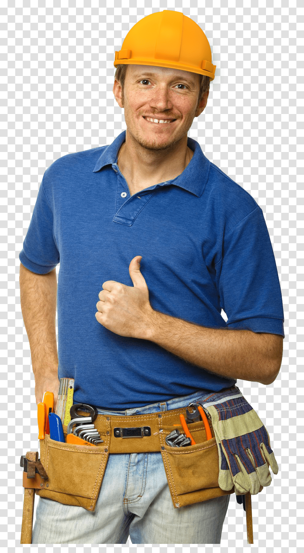 Handyman Worker Thumbs Up, Person, Human, Finger Transparent Png