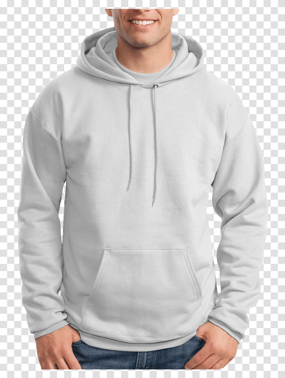 Hanes Ultimate Cotton Adult Pullover Hoodie Sweatshirt, Apparel, Sweater, Person Transparent Png
