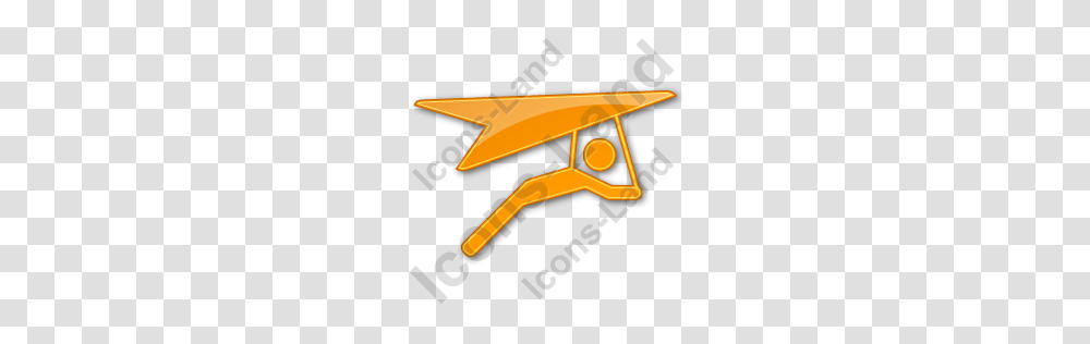 Hang Gliding Plain Orange Icon Pngico Icons, Light, Vehicle, Transportation Transparent Png