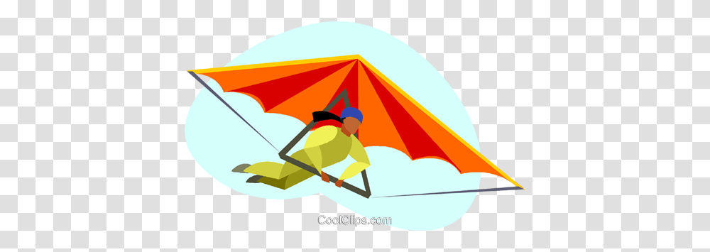 Hang Gliding Royalty Free Vector Clip Art Illustration, Adventure, Leisure Activities, Sled Transparent Png