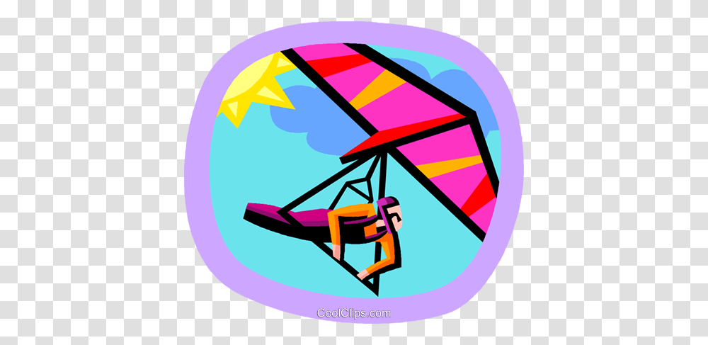 Hang Gliding Royalty Free Vector Clip Art Illustration, Leisure Activities Transparent Png