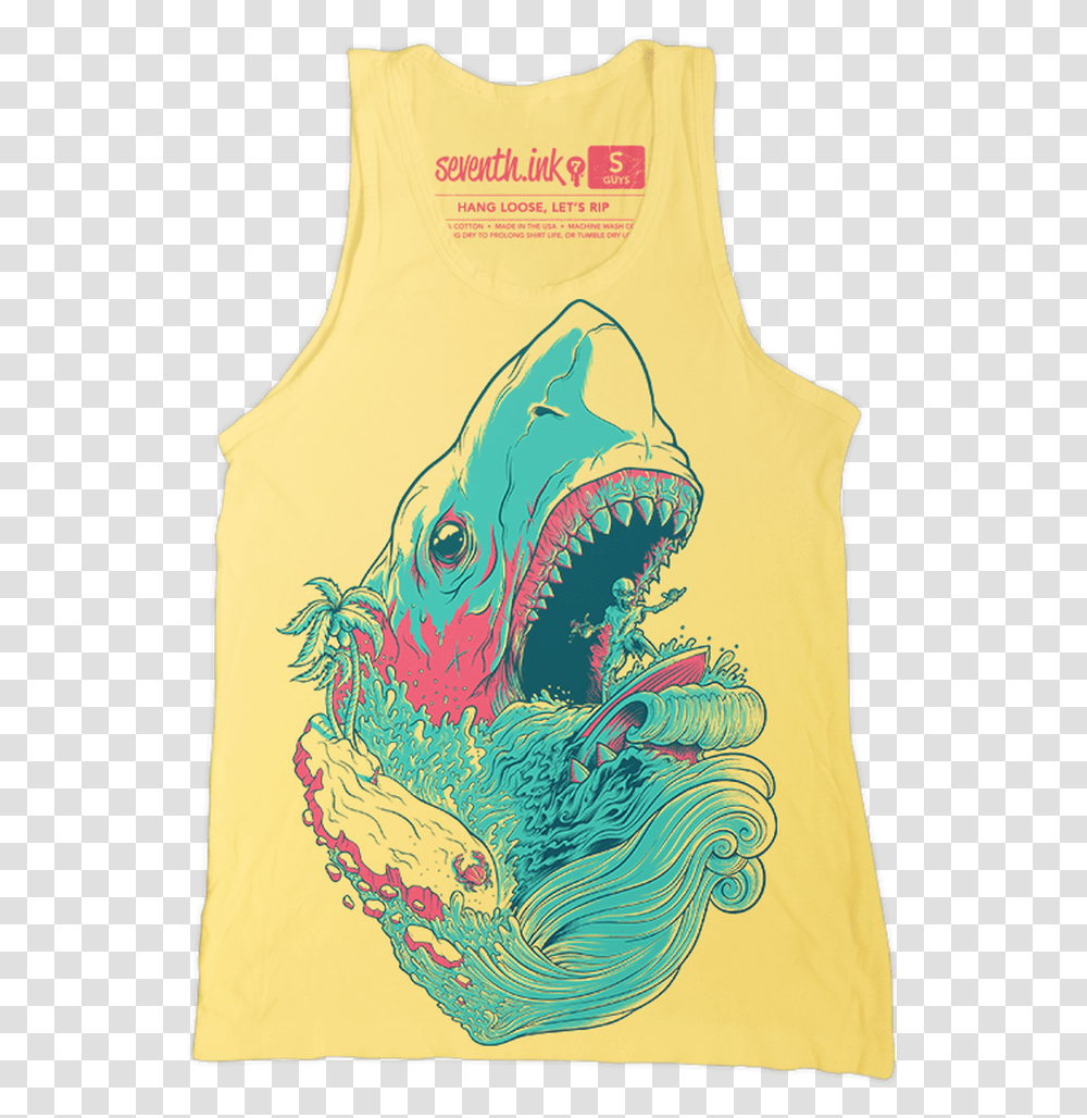 Hang Loose Let's Rip Shark Tank Top By Seventh French Paper Banana Split, Apparel Transparent Png