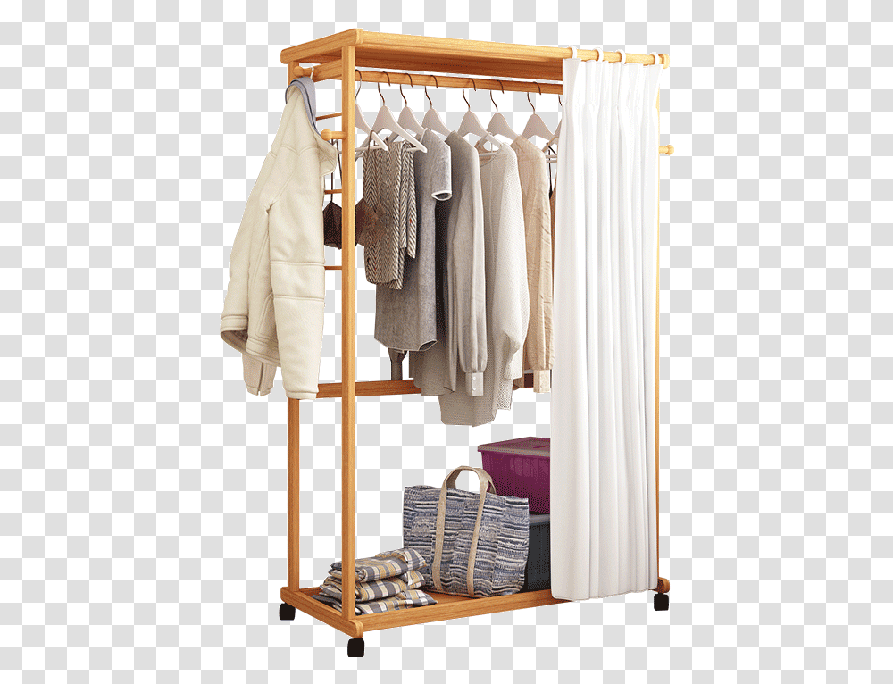 Hanger Floor Bedroom Hanger Solid Wood Hanging Clothes Hanging Clothing, Furniture, Indoors, Closet, Dressing Room Transparent Png