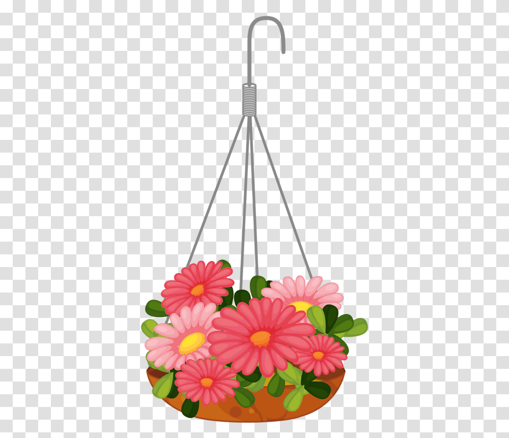 Hanging Basket Clip Art Hanging Flower Pot Clipart, Plant, Blossom, Lamp, Daisy Transparent Png