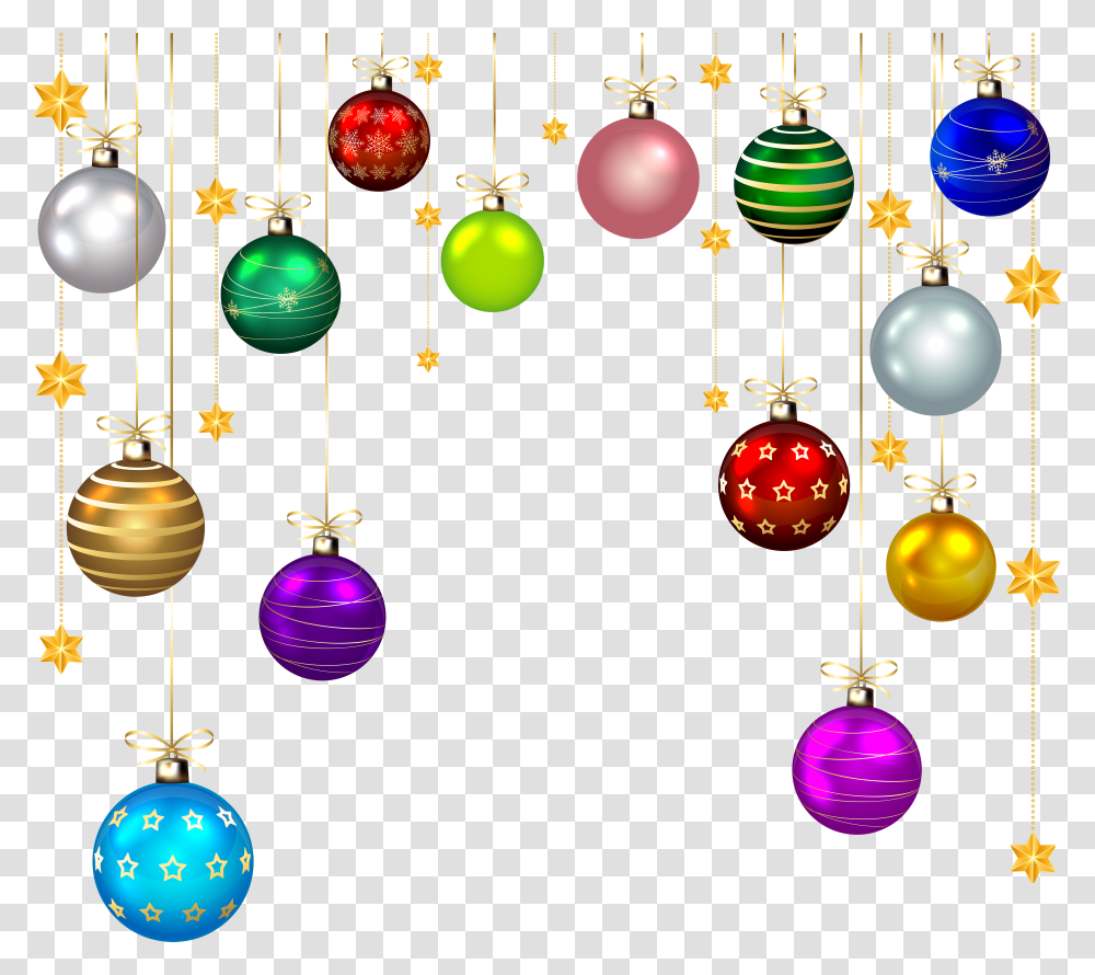 Hanging Christmas Balls Decor Transparent Png