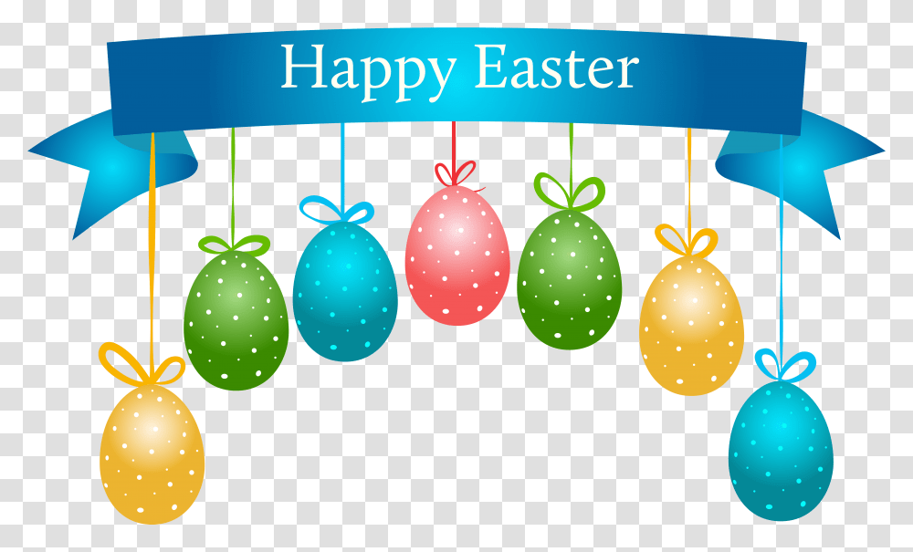 Hanging Eggs Clip Art Background Happy Easter, Food, Text, Plant, Fruit Transparent Png