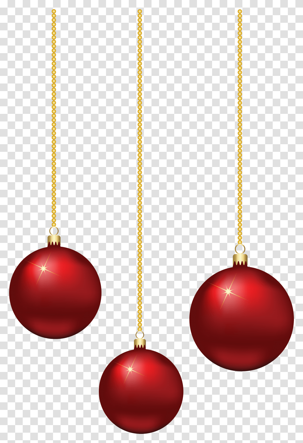Hanging Elegant Redchristmas Balls Clip Art Image Transparent Png