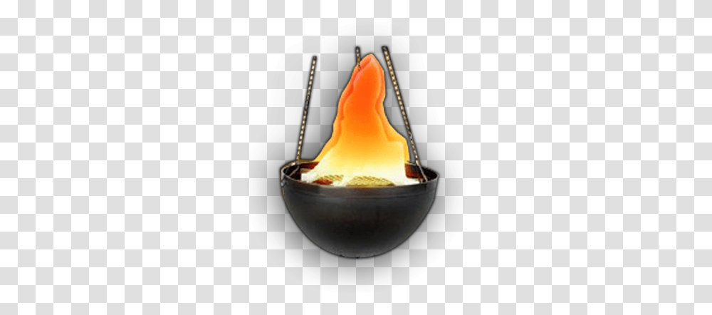 Hanging Fire Cauldron Hanging Fire Lamp, Flame, Tabletop, Furniture, Birthday Cake Transparent Png