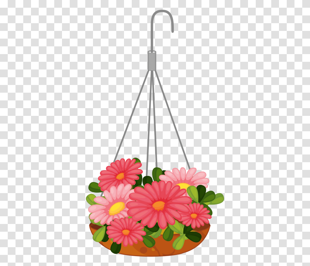 Hanging Flower Clipart Hanging Baskets Clip Art, Plant, Blossom, Lamp, Daisy Transparent Png