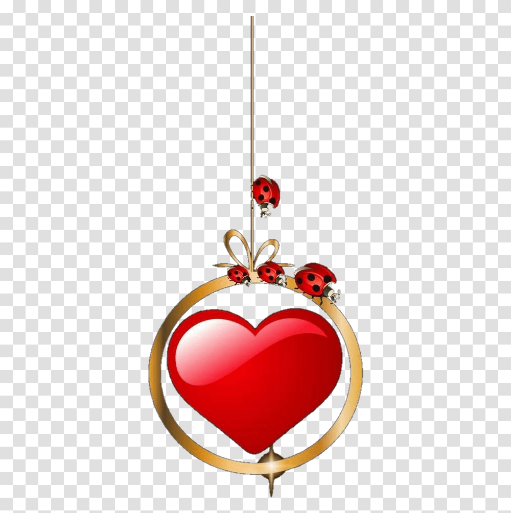 Hanging Hearts Red Ladybug Heart, Angry Birds, Label Transparent Png