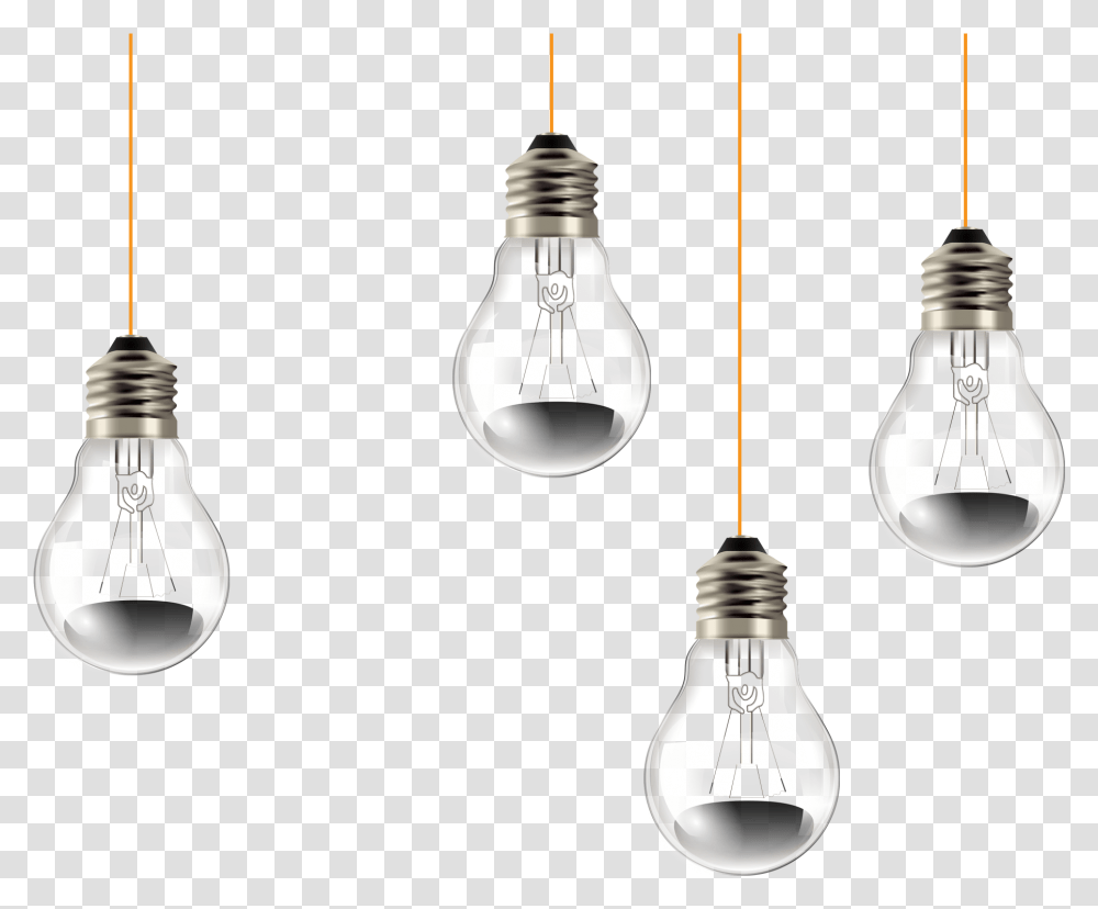 Hanging Lights Off Lampshade, Lightbulb, Lighting, Green Transparent Png