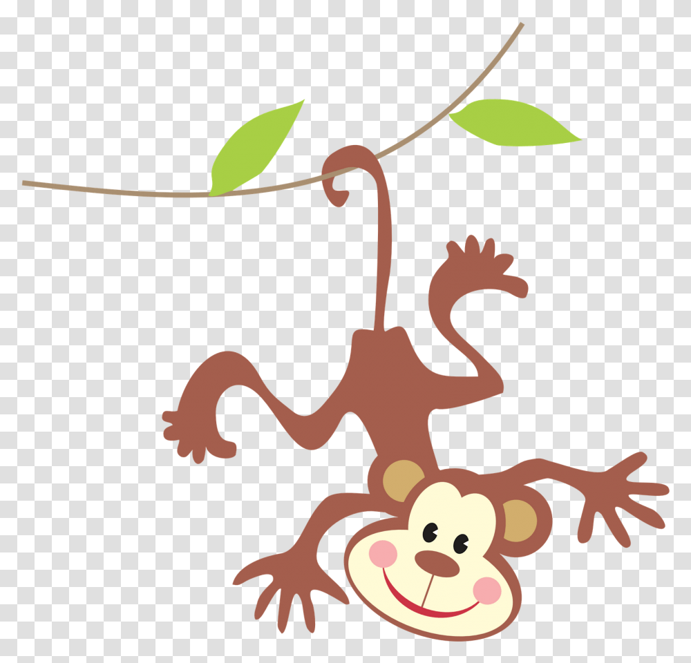 Hanging Monkey Clipart Clipart Panda Free Clipart Images Illustration, Leaf, Plant, Animal, Dragon Transparent Png