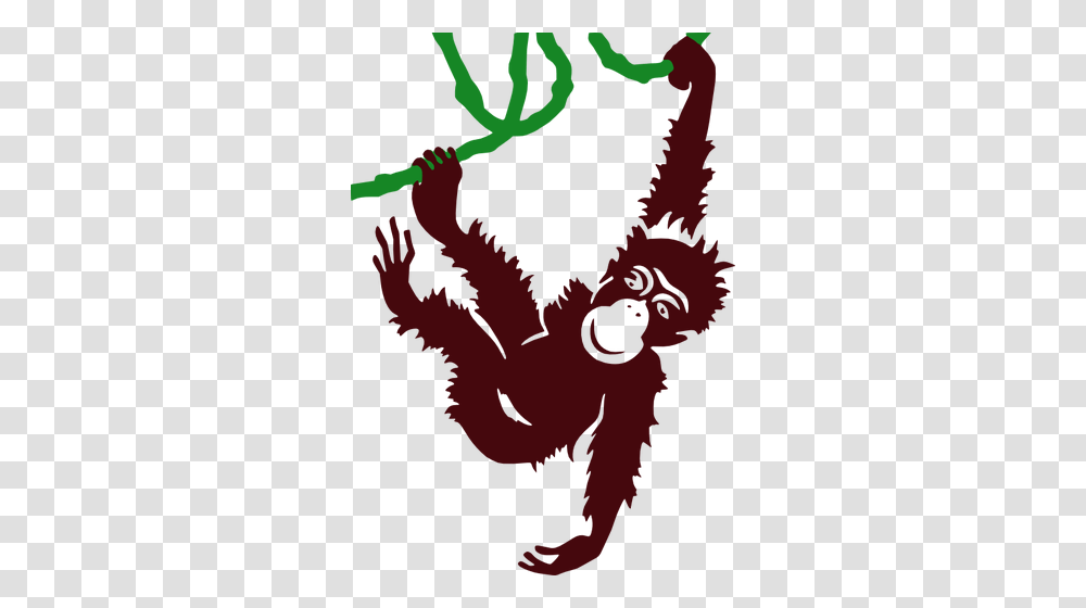 Hanging Monkey Vector Clip Art, Animal, Poster, Advertisement, Reptile Transparent Png