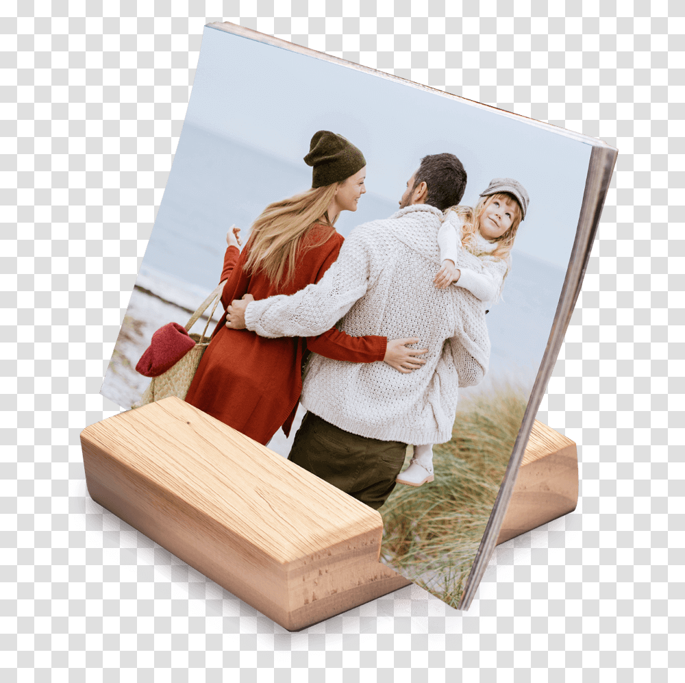 Hanging Polaroid Frame Wood, Person, Plywood, Box Transparent Png