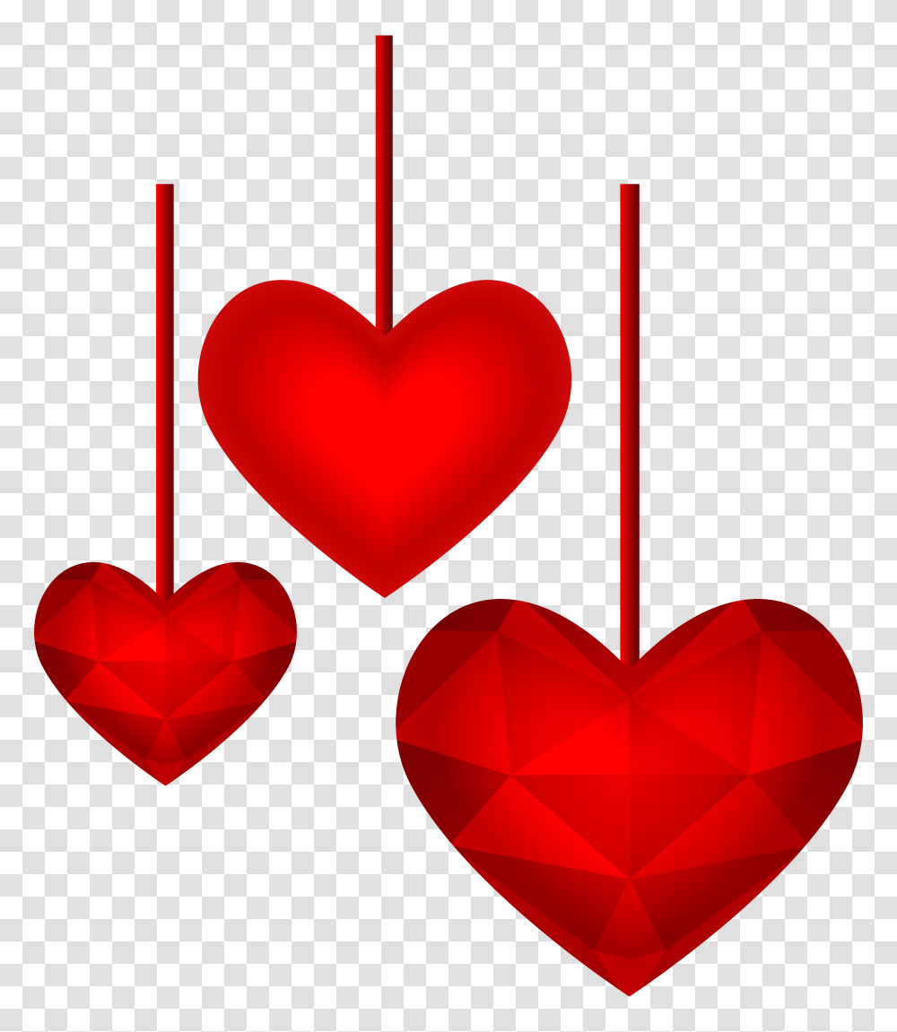 Hanging Red Hearts Background Hearts Hanging, Rose, Flower, Plant, Blossom Transparent Png