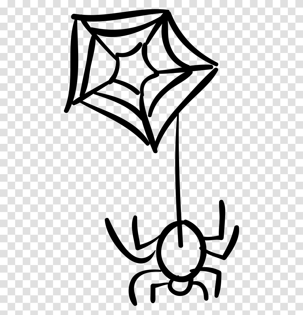 Hanging Spider, Stencil, Plant Transparent Png