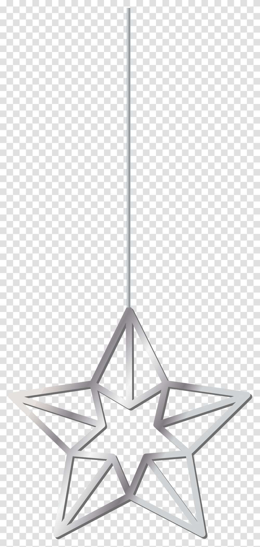 Hanging Star Silver Clip Art Hanging Star Decoration, Lighting, Brick, Silhouette, Antenna Transparent Png