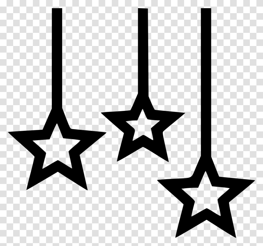Hanging Stars Icon Free Download, Star Symbol, Shovel, Tool Transparent Png