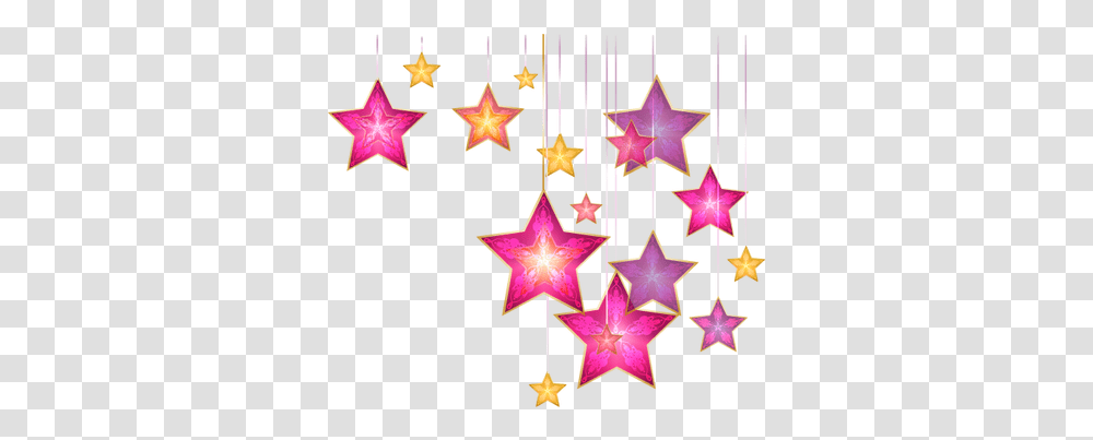Hanging Stars Topo De Bolo Despedida, Star Symbol, Lighting Transparent Png