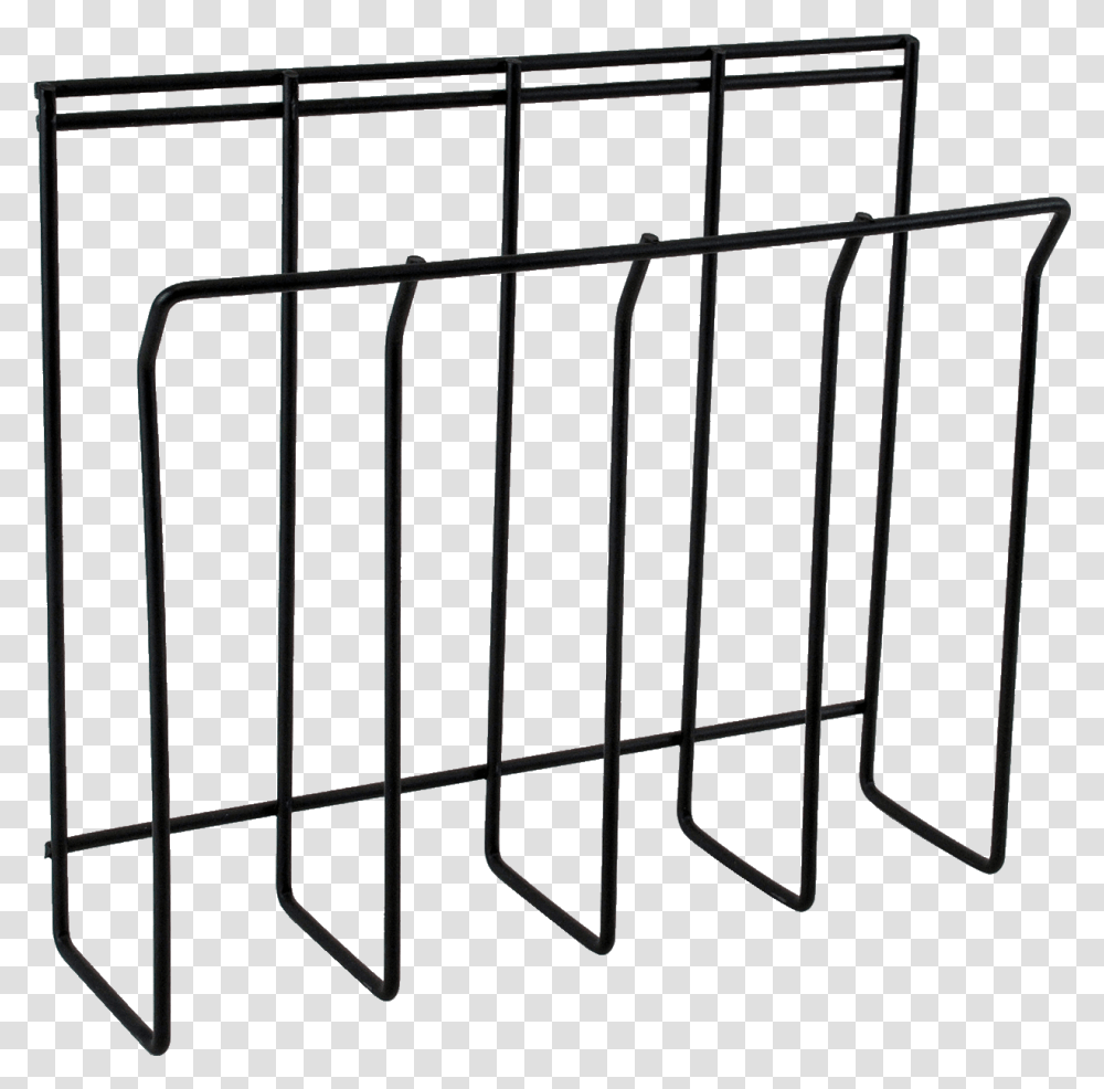 Hanging Wire Frame Wall Mount File Organizer Wall Mounted Magazine Rack Black, Fence, Barricade, Gate Transparent Png