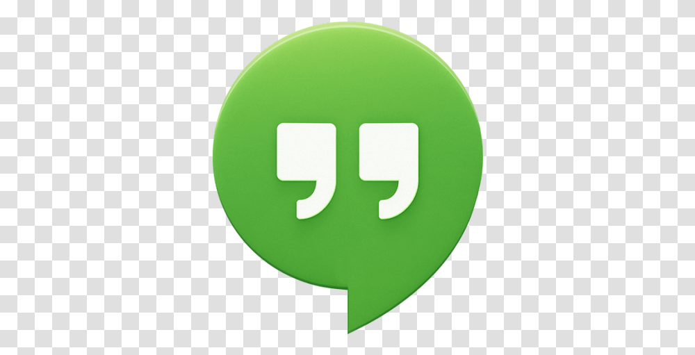 Hangouts Updated Today With A Slew Of Vector Google Hangouts Logo, Tennis Ball, Text, Symbol, Green Transparent Png