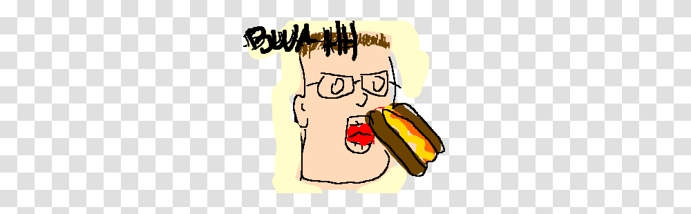 Hank Hill Eating A Hot Dog, Food, Poster, Advertisement Transparent Png