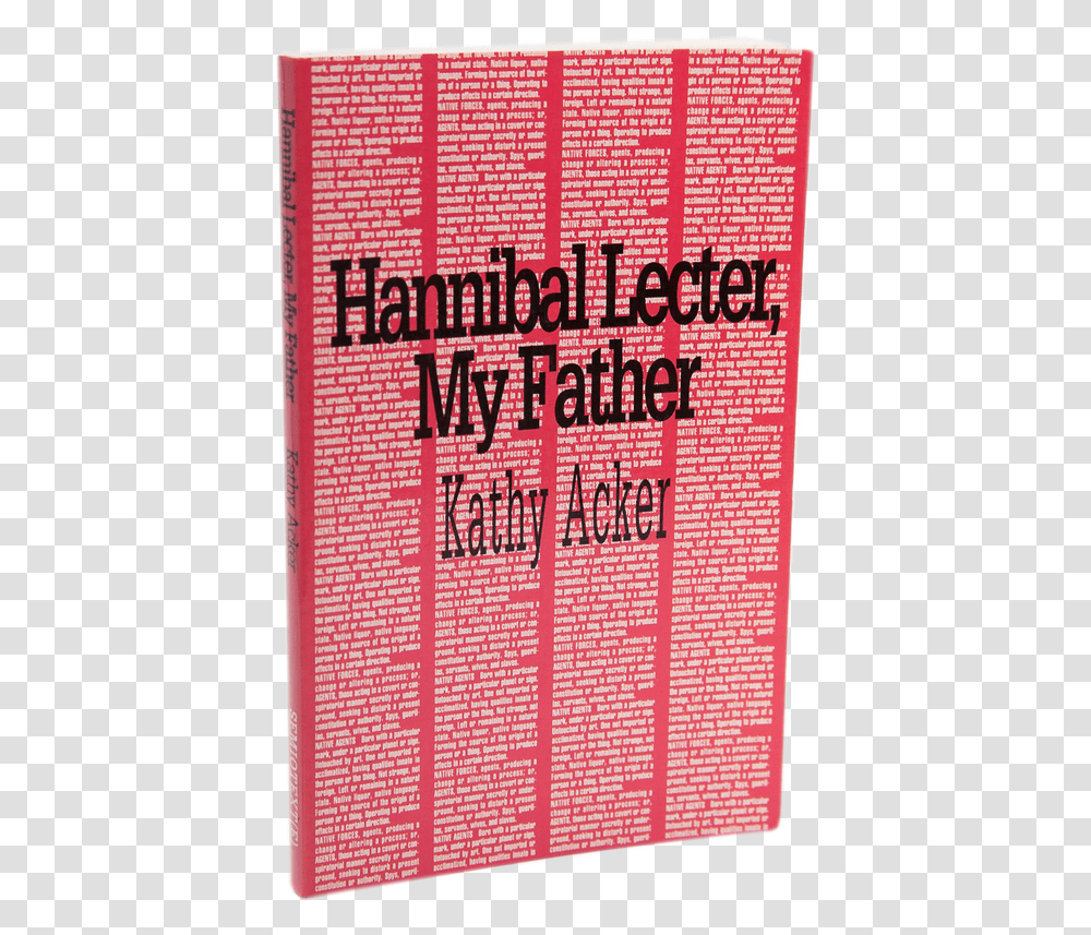 Hannibal Lecter My Father Kathy Acker, Book, Poster, Advertisement, Flyer Transparent Png