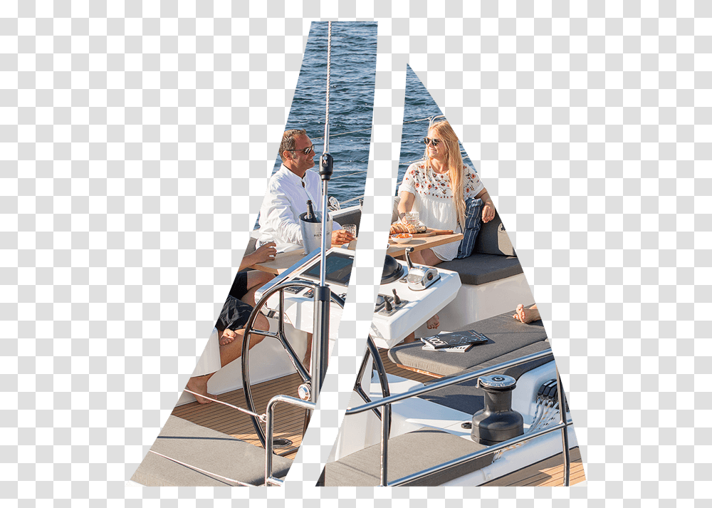 Hanse 548 Cocpit, Person, Boat, Vehicle, Transportation Transparent Png