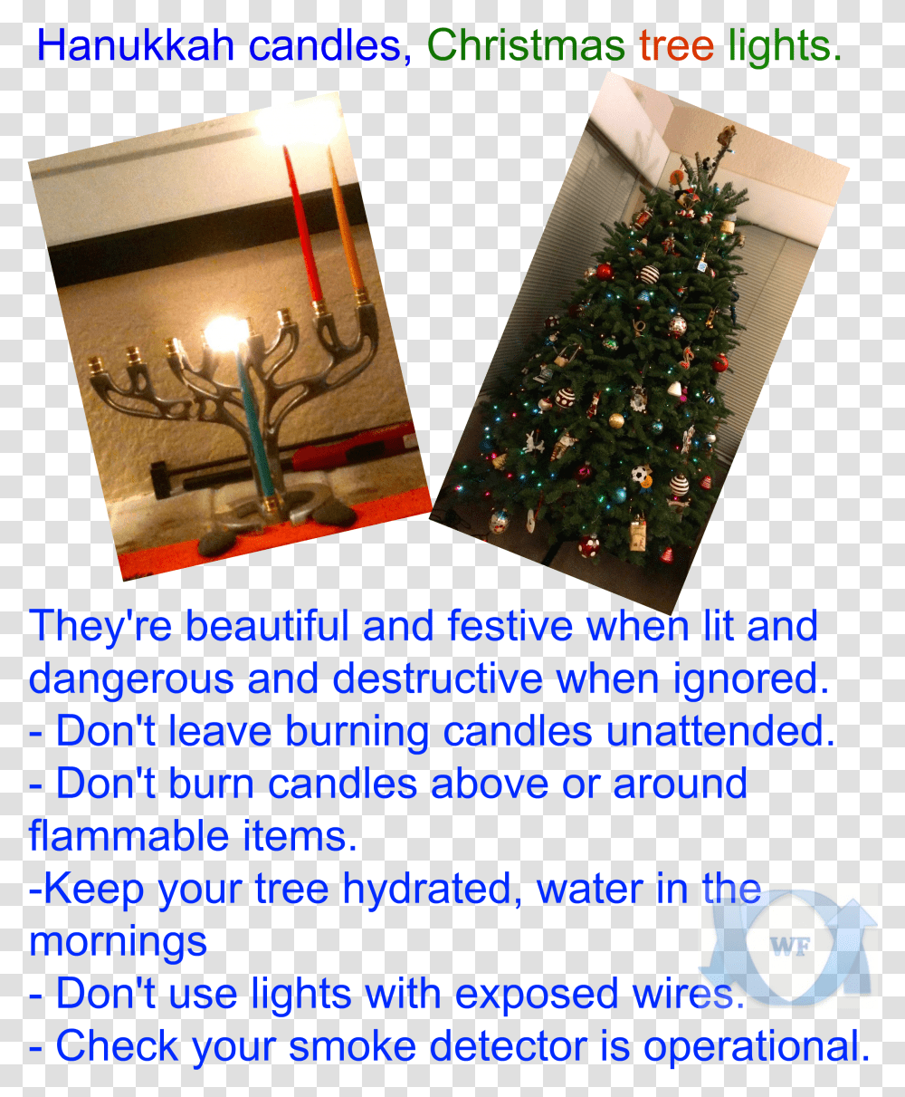 Hanukkah Candles Christmas Tree Lights Festive Dangers Christmas Tree Transparent Png