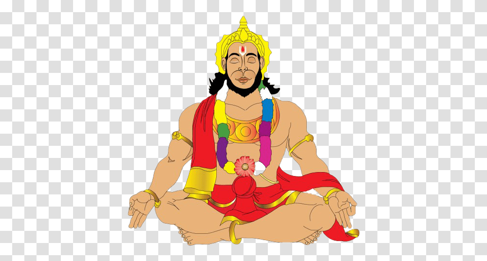 Hanuman Clipart Background Hanuman, Person, Human, Kneeling, Portrait Transparent Png