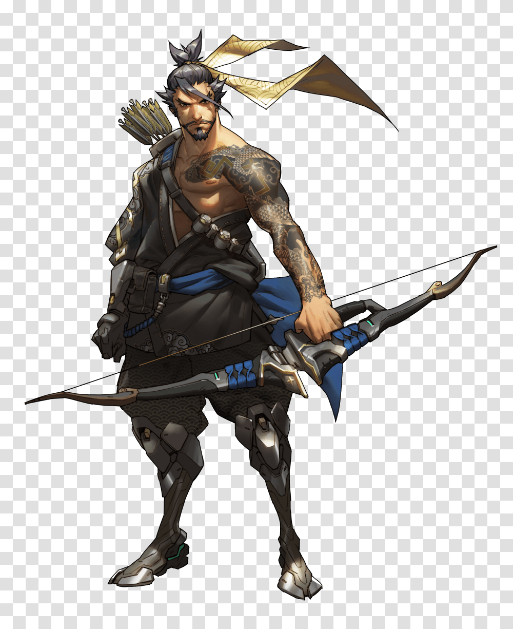 Hanzo Shimada From Overwatch, Person, Human, Gun, Weapon Transparent Png