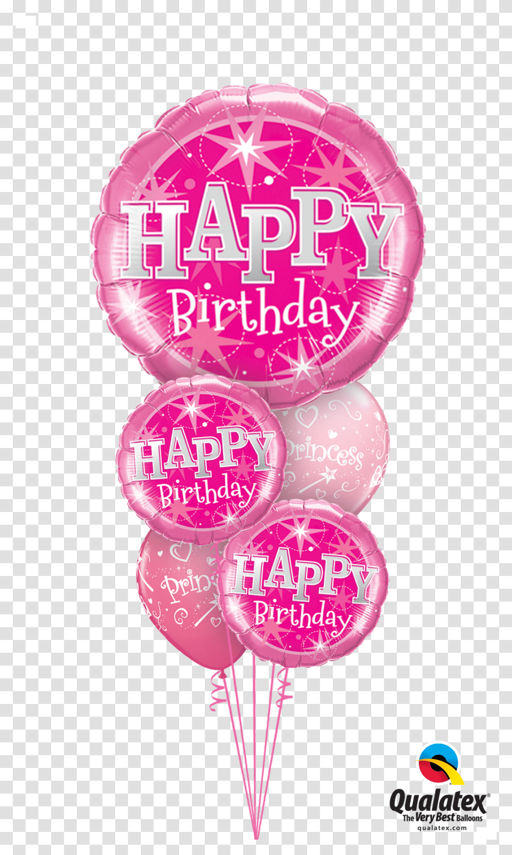Haopy Birthday Pink Bouquet Pink Happy Birthday Balloon Bouquet, Paper, Gum Transparent Png