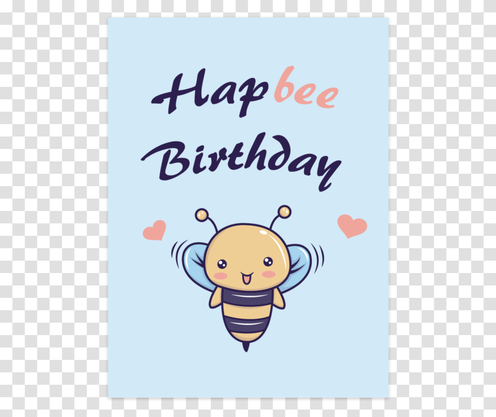 Hapbee Birthday Card, Invertebrate, Animal, Insect, Mail Transparent Png