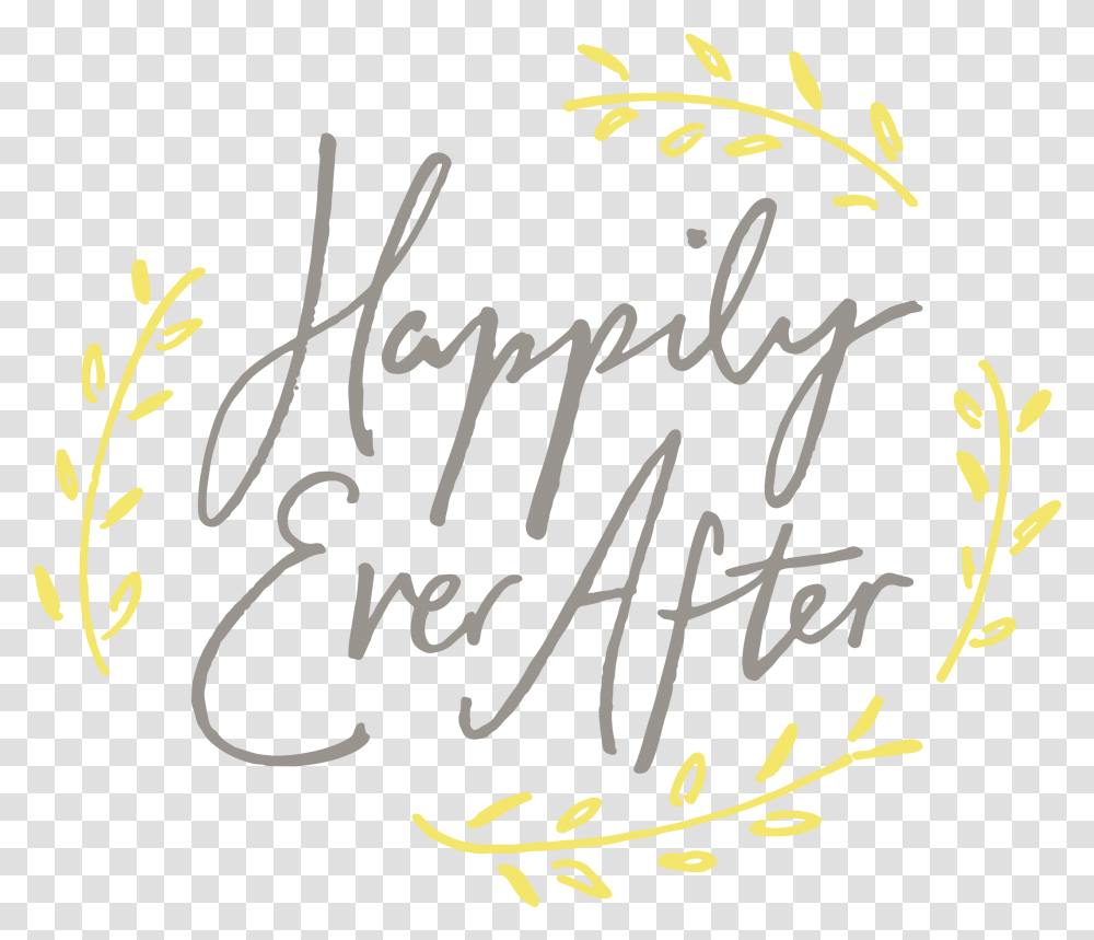 Happily Ever After, Handwriting, Label, Calligraphy Transparent Png