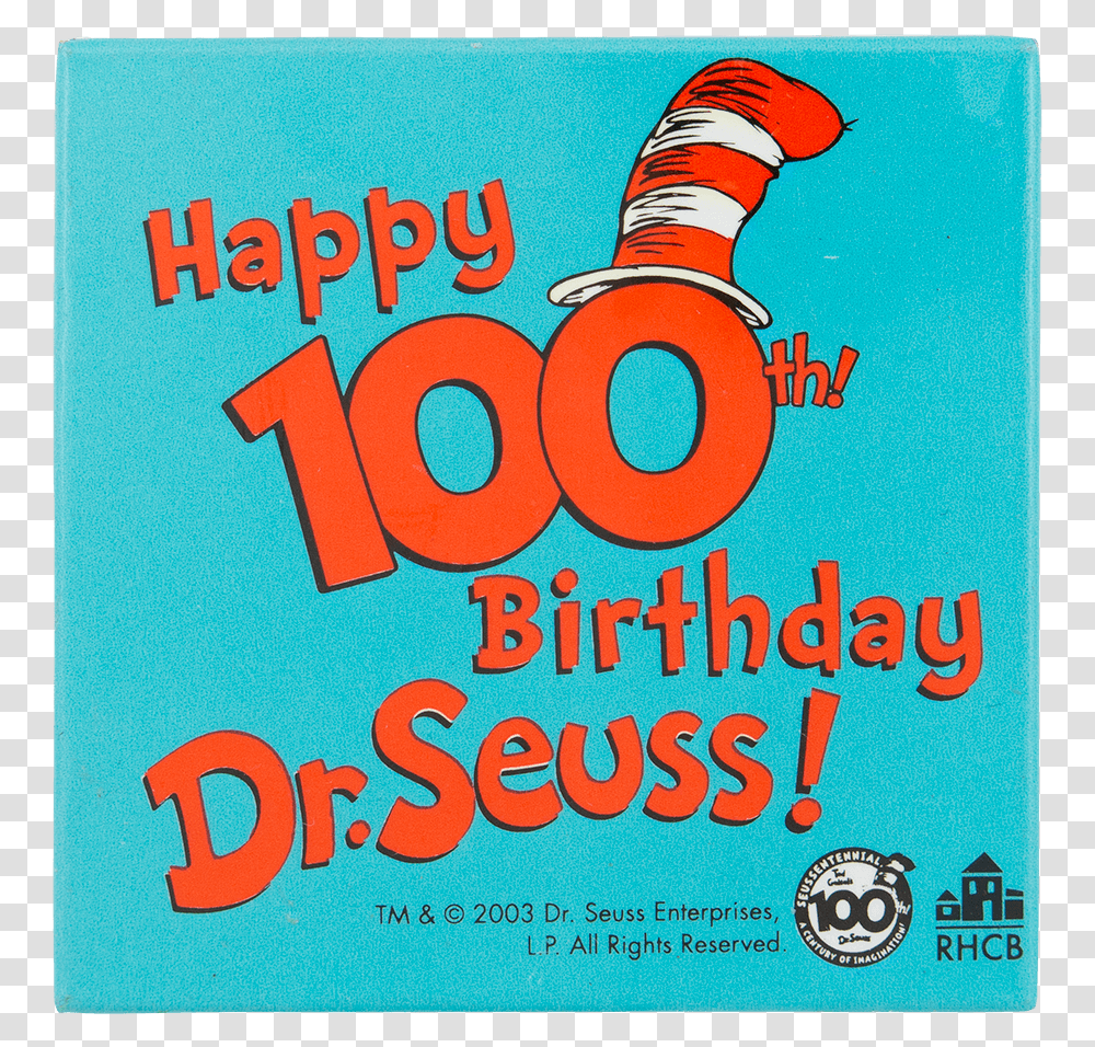 Happy 100th Birthday Dr Poster, Advertisement, Alphabet, Book Transparent Png