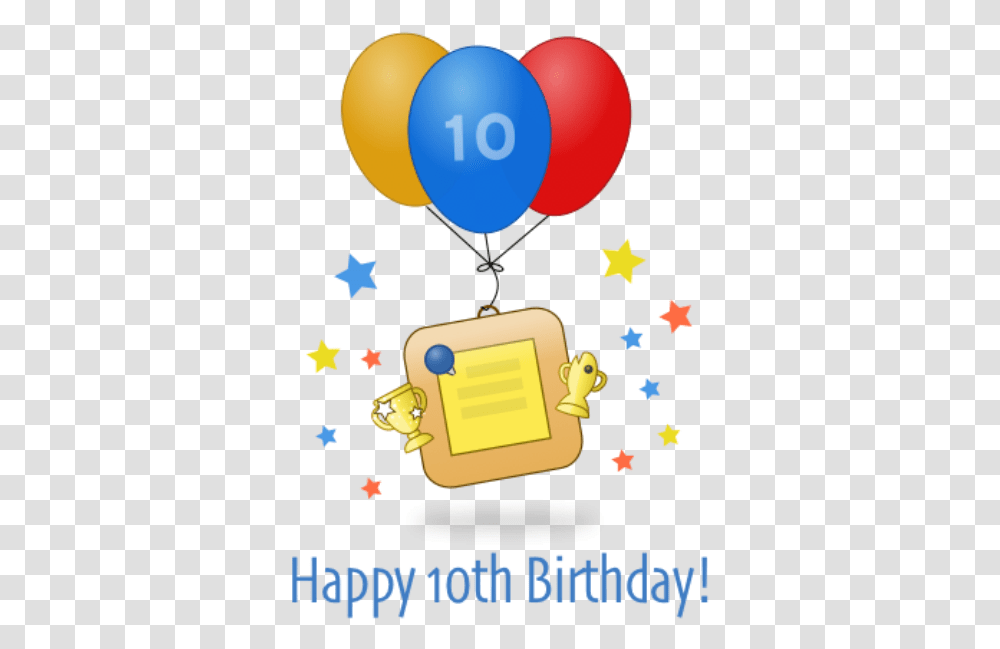 Happy 10th Birthday Christian, Balloon, Star Symbol, Poster, Advertisement Transparent Png