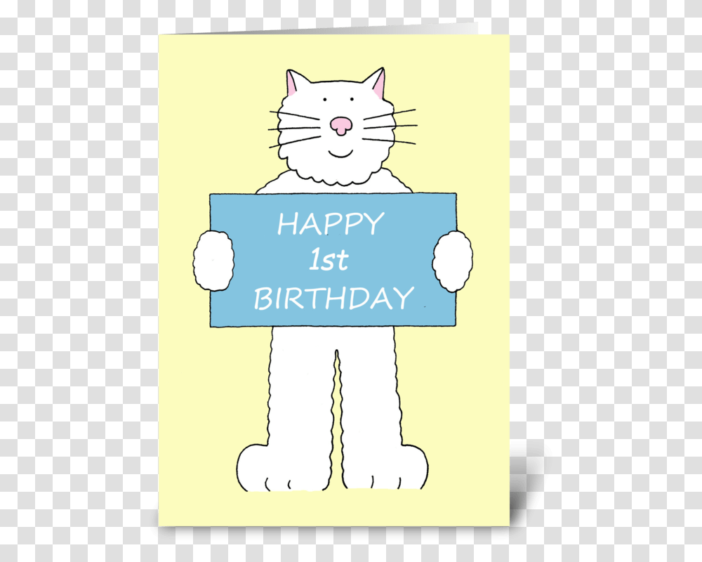 Happy 1st Birthday Cute Cat Happy 5th Birthday Cat, Pet, Mammal, Animal Transparent Png