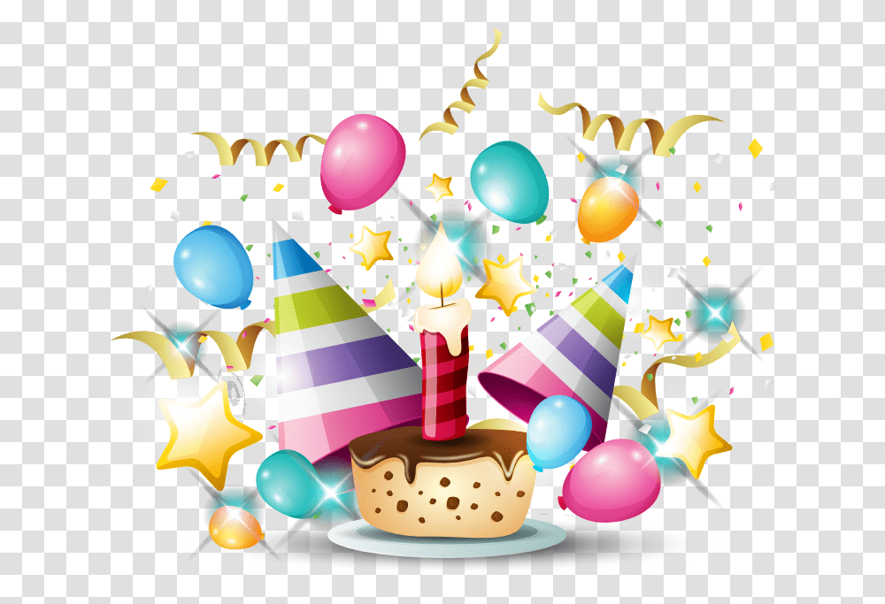 Happy 1st Birthday Happy Birthday Party, Apparel, Party Hat, Balloon Transparent Png