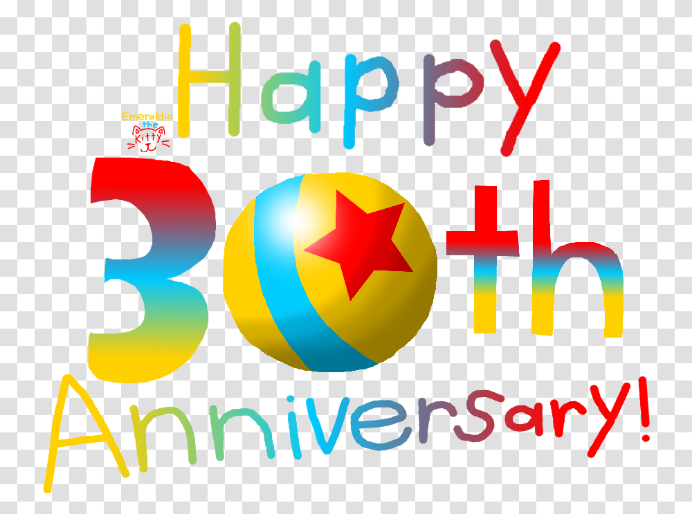 Happy 30th Anniversary Pixar Happy 30 Year Work Anniversary, Number, Alphabet Transparent Png