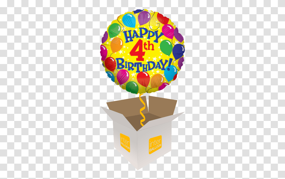 Happy 4th Birthday Balloons Transparent Png