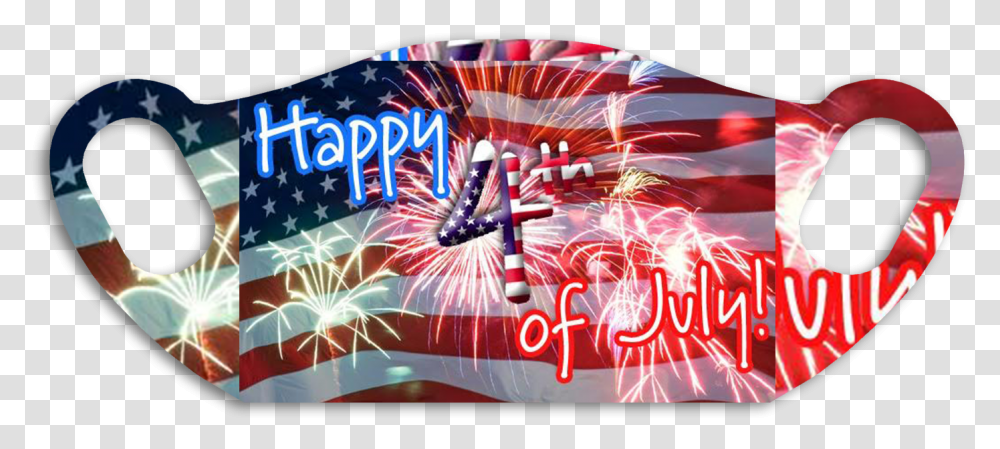 Happy 4th July Face Cover Face Covers Made In The Usa Happy Fourth Of July Images 2020, Lighting, Text, Symbol, Meal Transparent Png