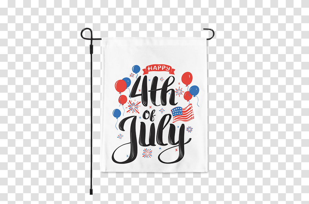 Happy 4th Of July Garden Flagtitle Happy 4th Of July Rustic Happy 4th Of July, Handwriting, Calligraphy, Alphabet Transparent Png
