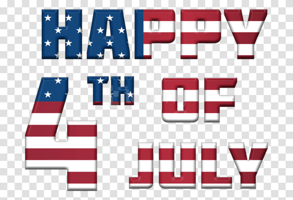 Happy 4th Of July, Alphabet, Word, Number Transparent Png