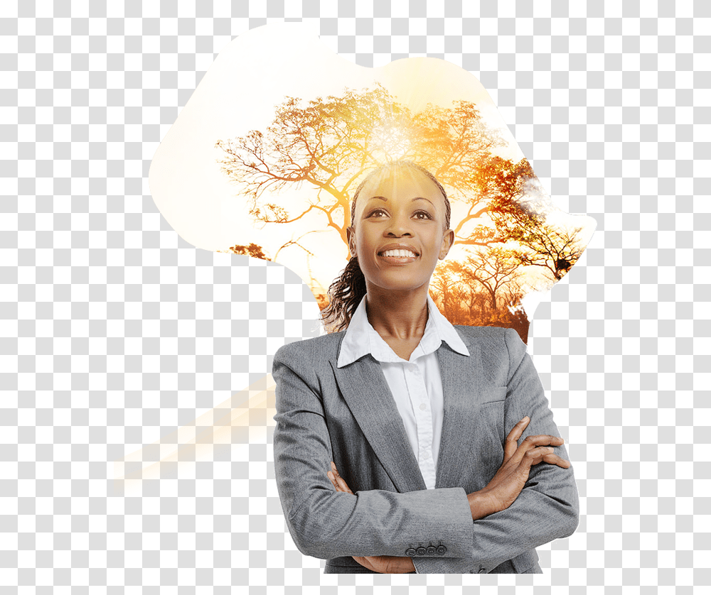 Happy African Woman African Woman, Person, Female, Suit Transparent Png