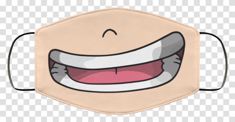 Happy Anime Face Mask Rockatee Anime Face Mask, Clothing, Label, Text, Hat Transparent Png